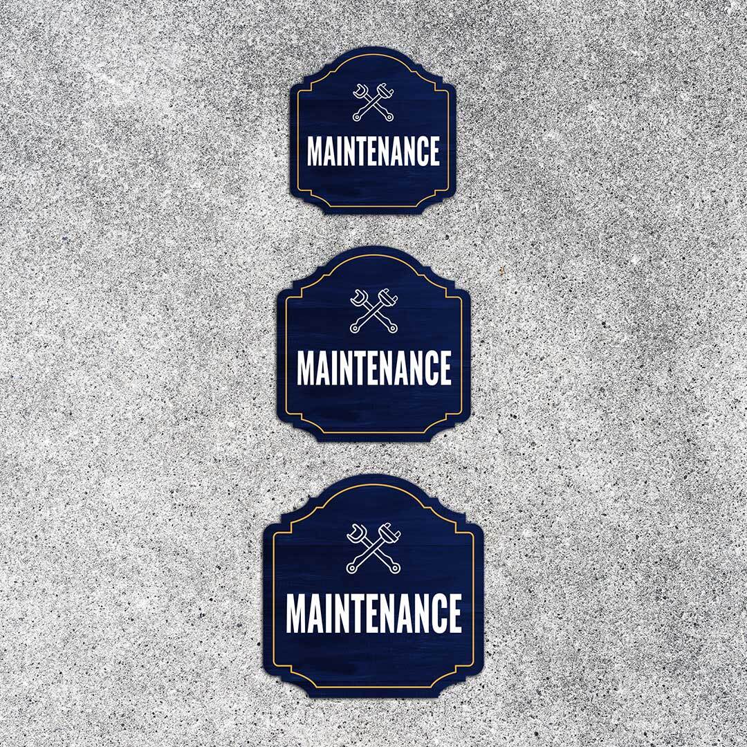 Heritage Plus Maintenance Wall or Door Sign | Office Warning Signage
