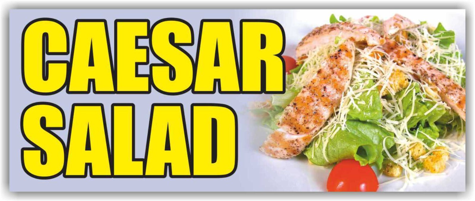 CAESAR SALAD Advertising Banner Vinyl Mesh Sign Chicken Shrimp Fitness Bar Lunch