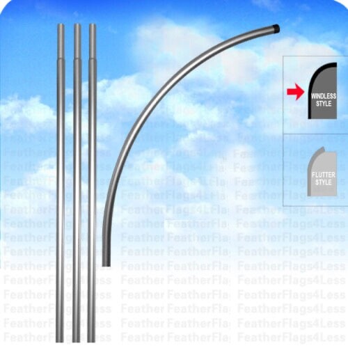 Deluxe WINDLESS POLE for swooper feather flag kit (Spike Not Included)