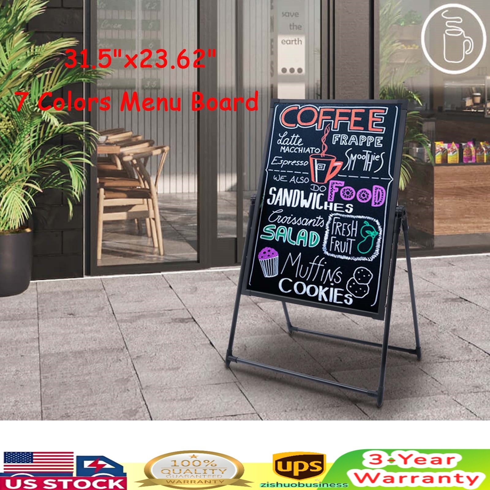 LED Message Board Restaurant Menu Sign Illuminated Neon Erasable with Remote
