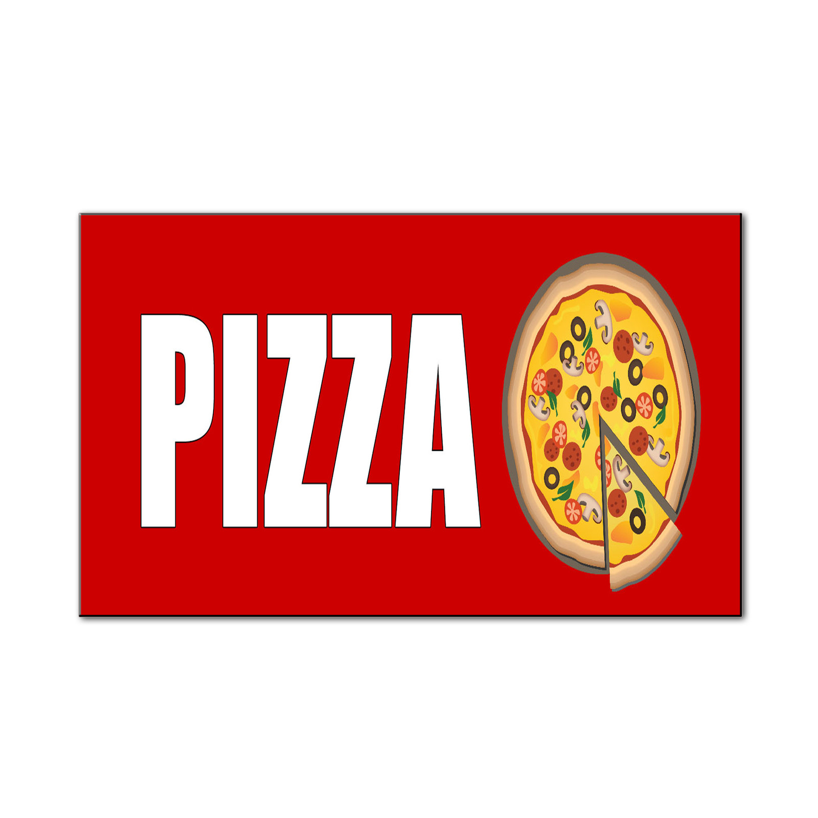 Pizza Food Fair Promotion Business Corrugated Car Door Magnet Sign-QTY 2