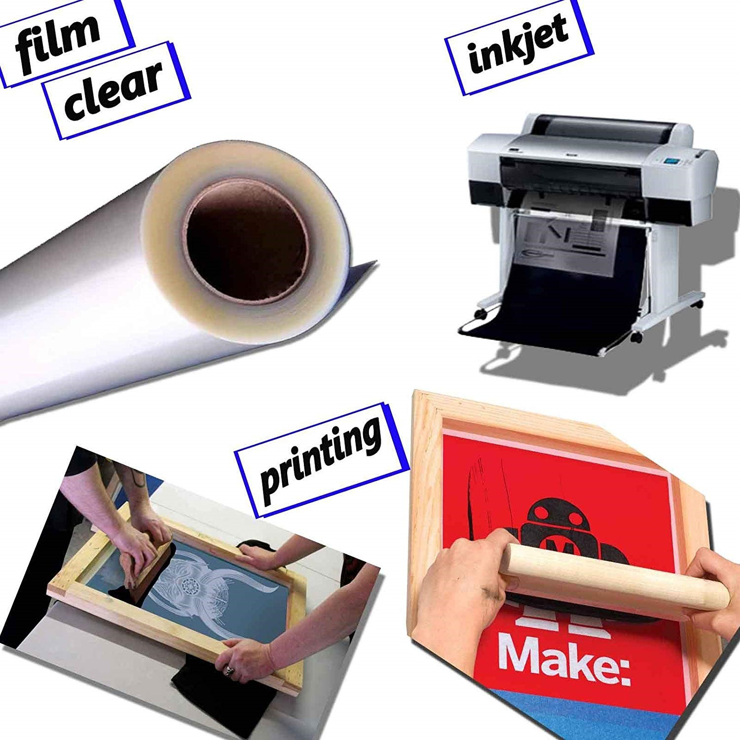 Waterproof Inkjet Instant-Dry Milky Transparency Positive Silk Screen Printing