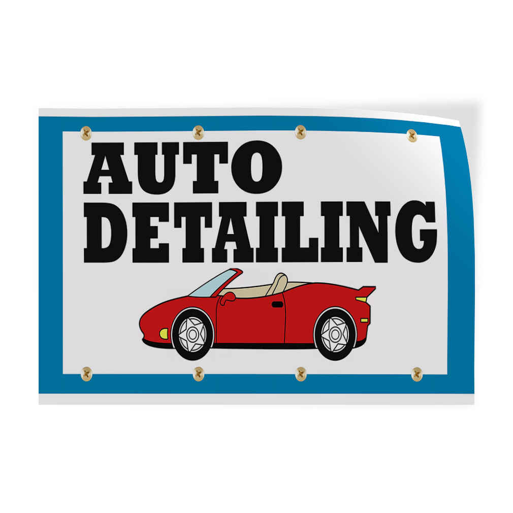 Decal Stickers Auto Detailing White Car Vinyl Store Sign Label Automotive