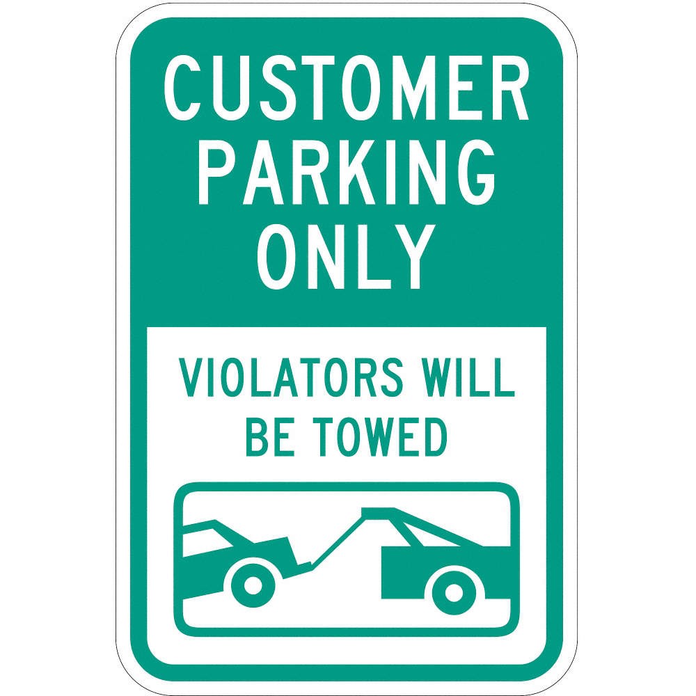 LYLE T1-1031-HI_12x18 Customer Parking Sign,18″ x 12″ 36A815