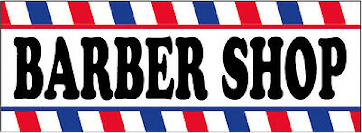 20×48 Inch BARBER SHOP Vinyl Banner Barber Salon Sign Horizontal wb