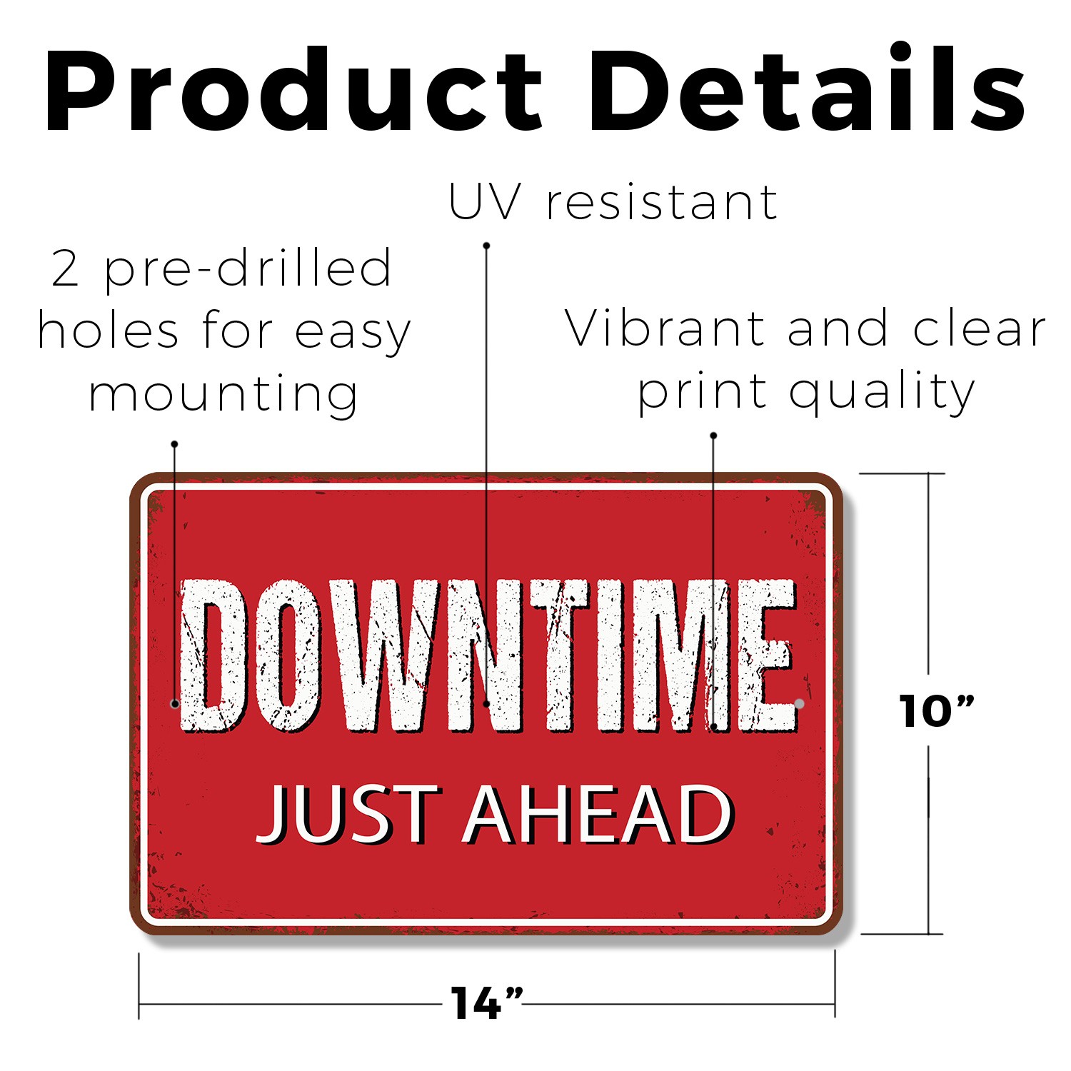 Downtime Just Ahead Sign Relax Recharge Repeat Durable Perfect for Break Rooms
