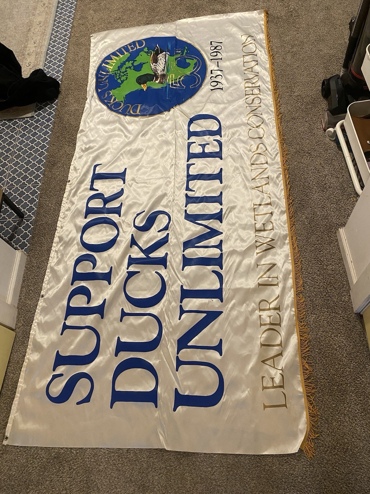 Vintage Ducks Unlimited 1987 Banner 8 Ft Long