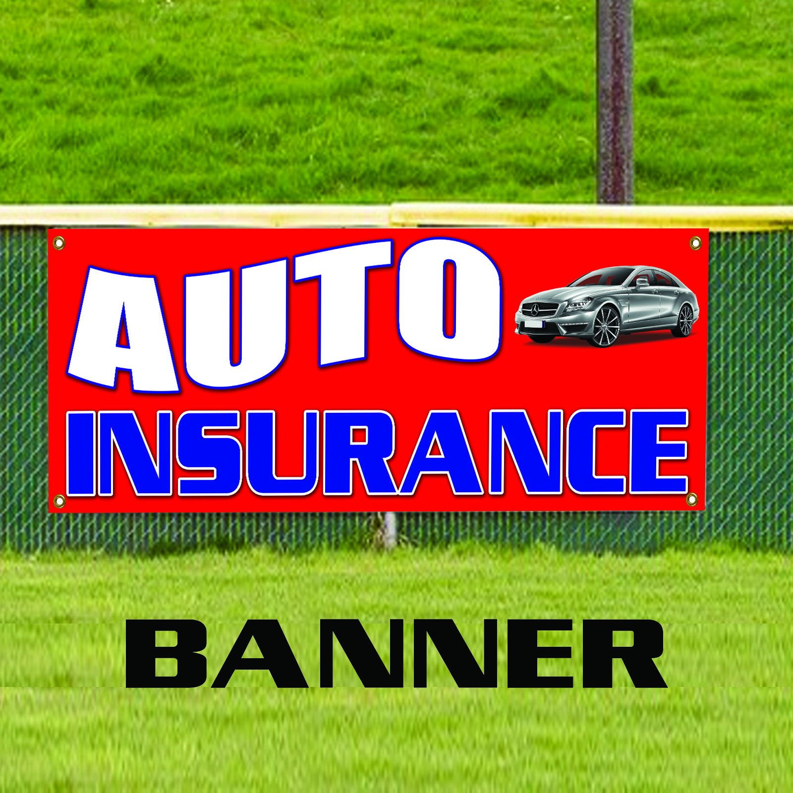 Auto Insurance Vinyl Banner Car Bike Office Décor Insurance Advertising Banner