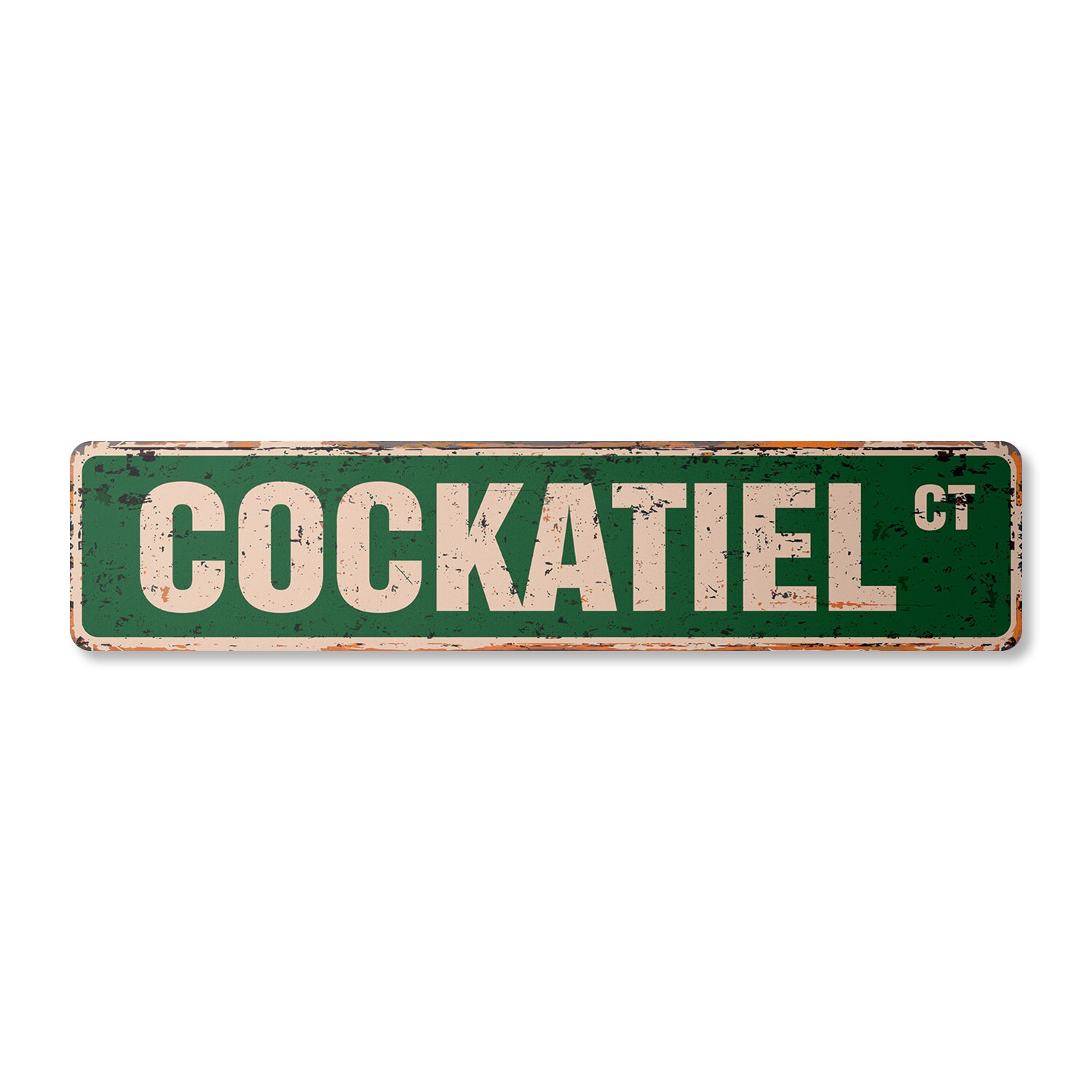 COCKATIEL Vintage Street Sign Metal Plastic bird pet cage australia parrot