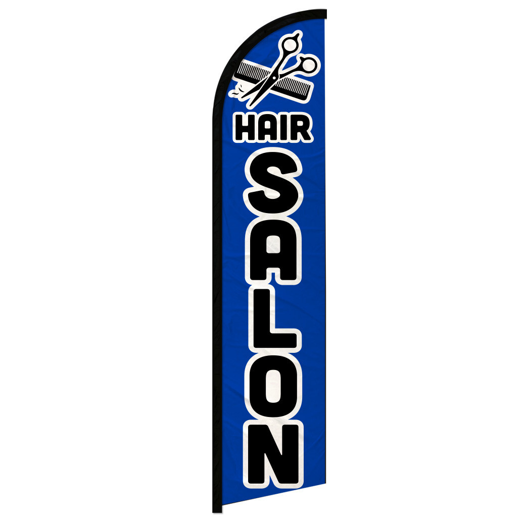 Hair Salon Windless Advertising Swooper Flag Hair Cuts