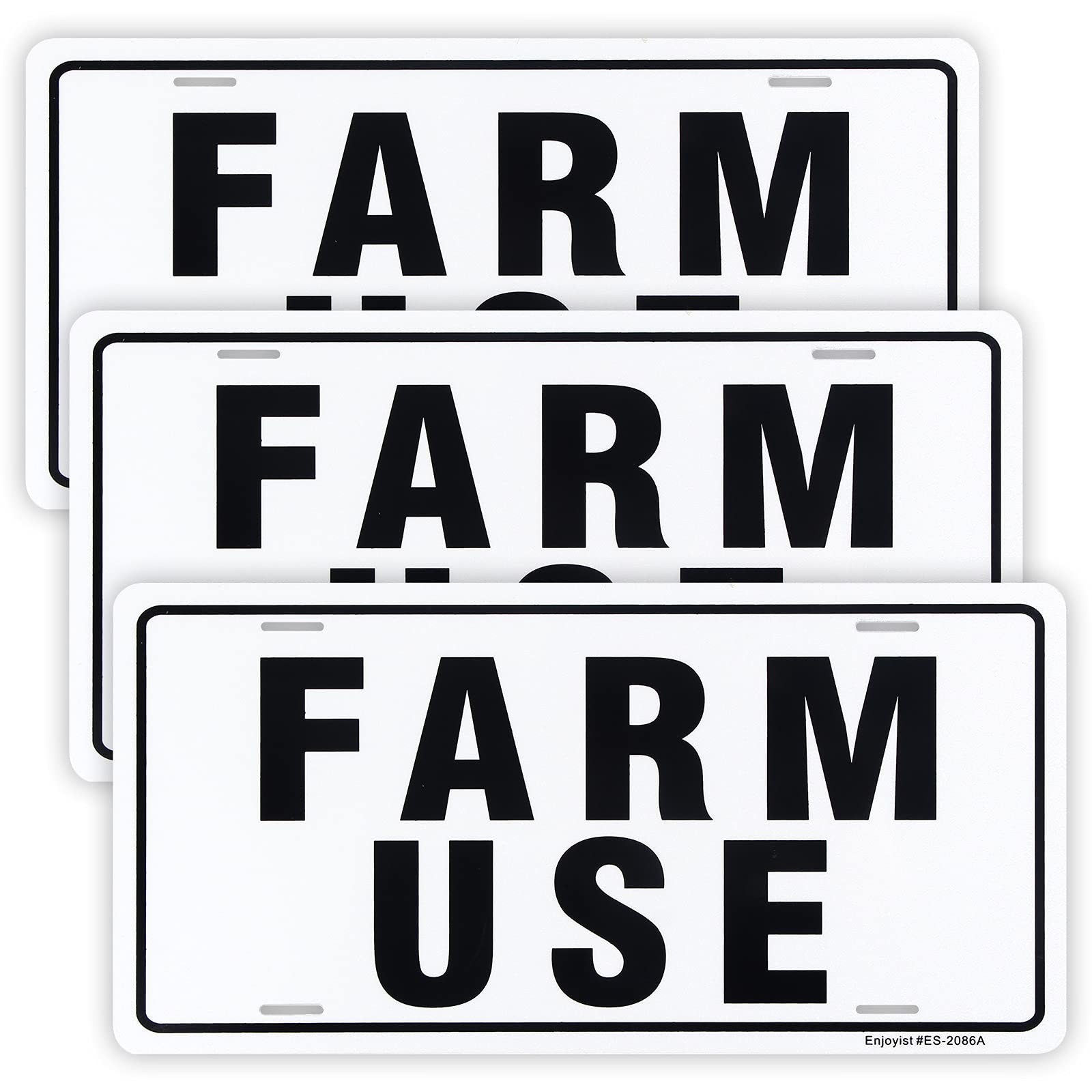 Farm Use Id Tag Sign Aluminum Reflective Rust Free Weatherproof 12×6 In 3 PK