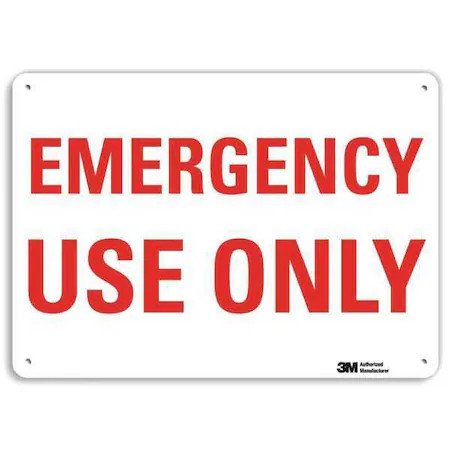 Lyle U7-1156-Na_10X7 Emergency Use Only, 7 In X 10 In, Vertical Rectangle,