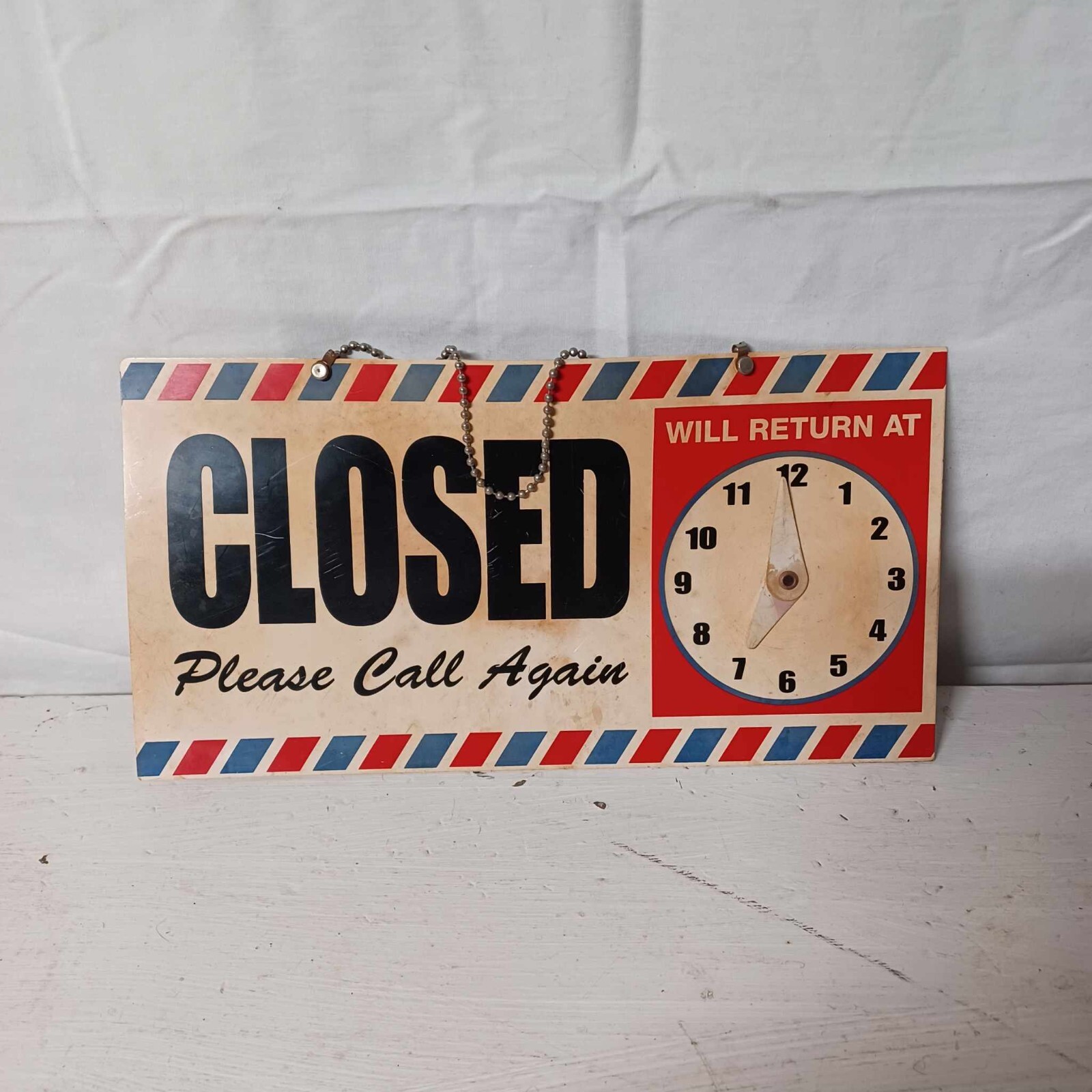 2 Pre-Owned Barber Shop Business Hours Open/Close Signs