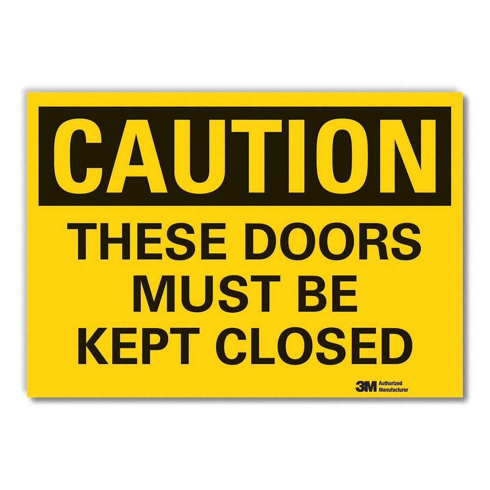 LYLE LCU3-0337-ED_10x7 Caution Sign,7in x 10in,Non-PVC Polymer 456C33