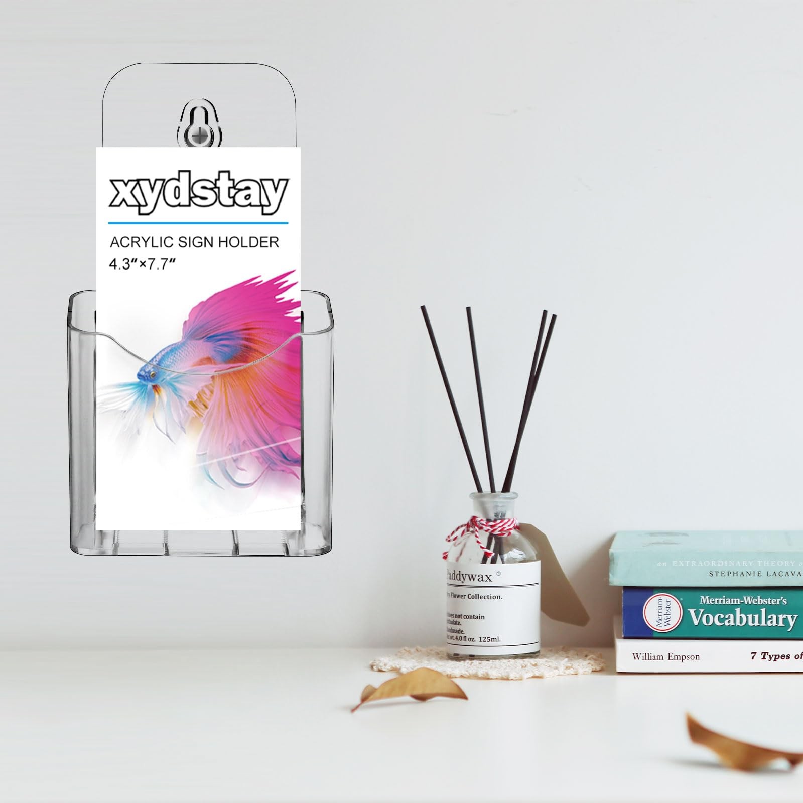 xydstay Acrylic Brochure Holder 4×9 Inches Slant Back Design, Clear