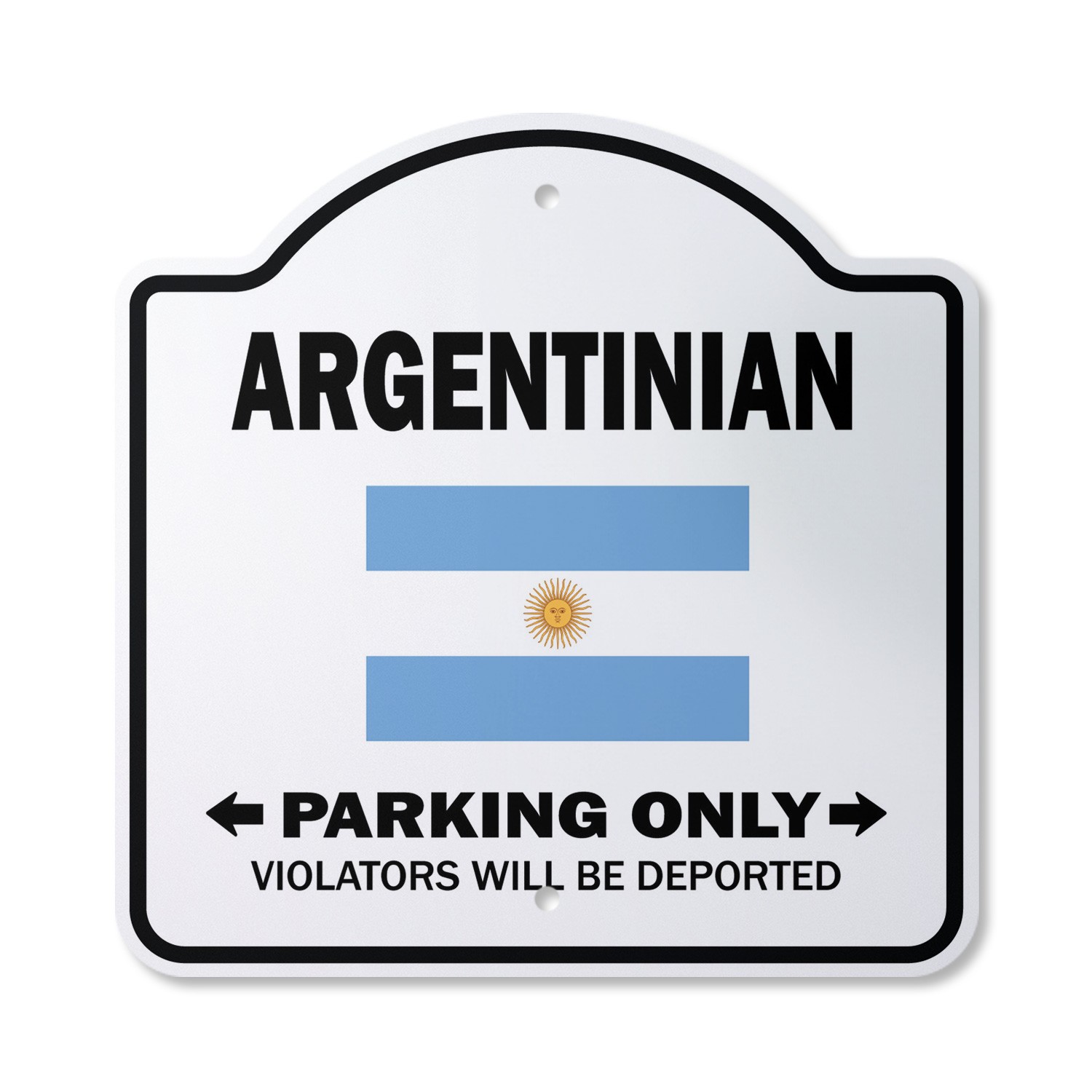 Argentinian Parking Plastic Sign Gag Novelty Funny Argentina South Ame