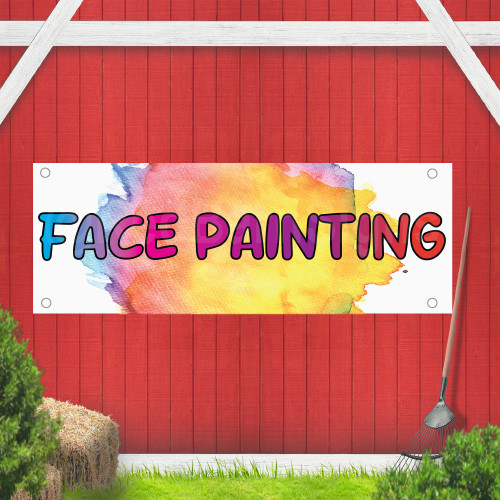 Face Painting Indoor Outdoor Vinyl Banner Design