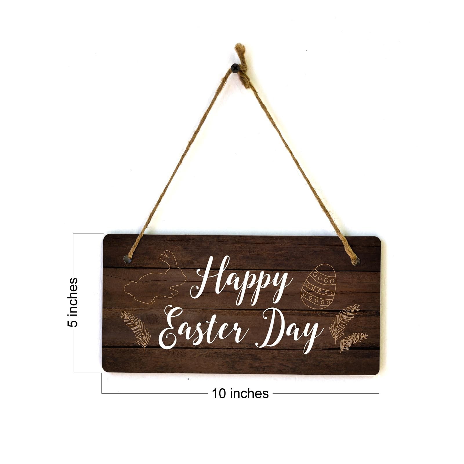 Happy Easter Day 5×10 Hanging Wall or Door Sign | Religious Home Decor