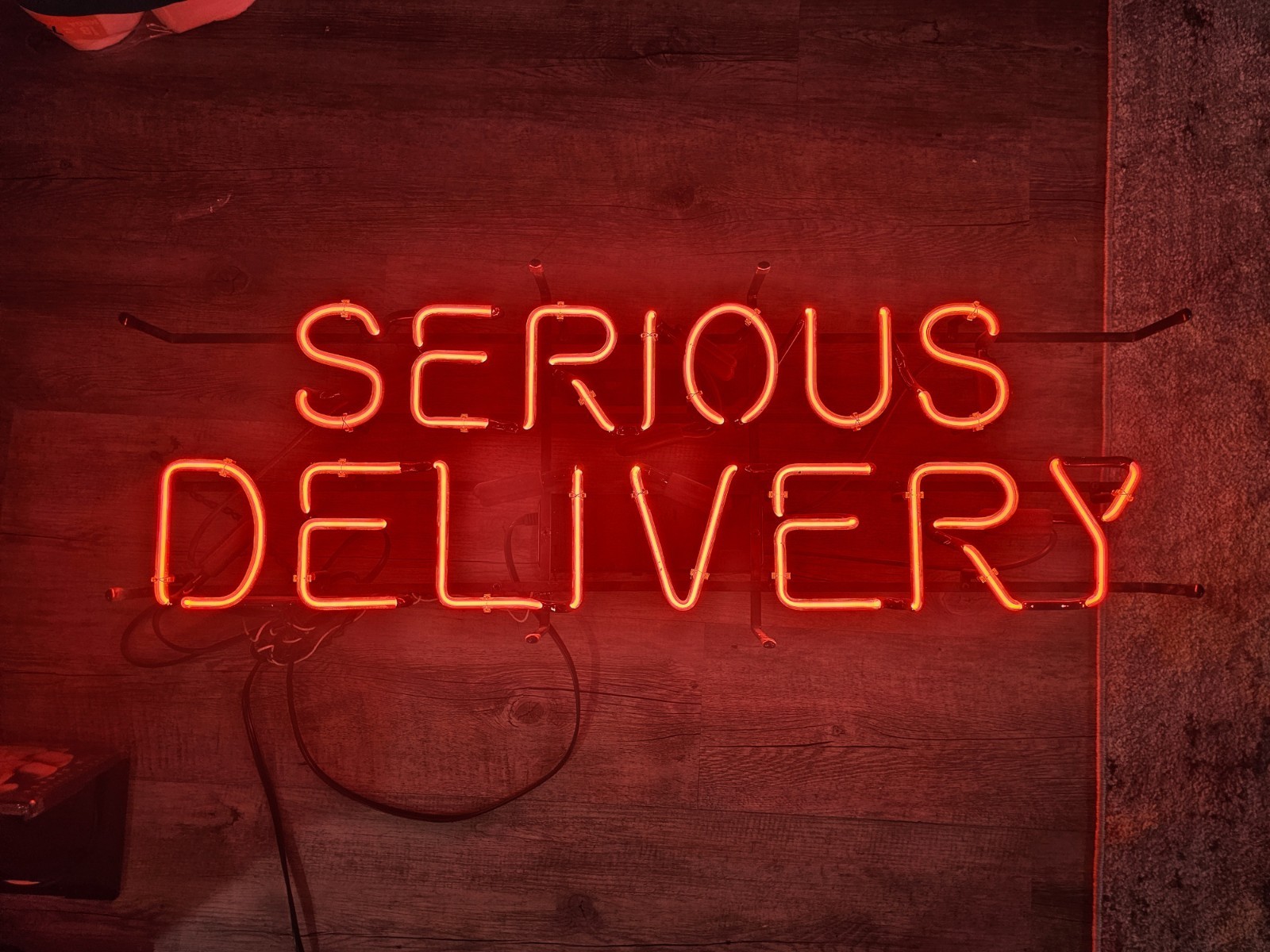 SERIOUS DELIVERY Neon Sign 13 1/2″ H X 37 1/2″ L made in USA