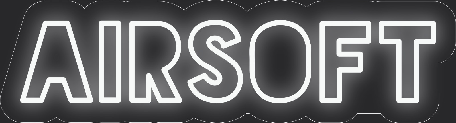 Airsoft Neon LED Sign Business Wall Decor Lighted Store Sign 24 x 6 in.