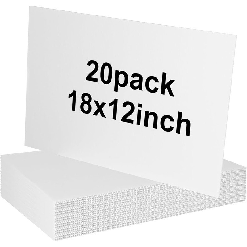20 Pack Corrugated Plastic Yard Signs Waterproof Sturdy DIY Advertising Display