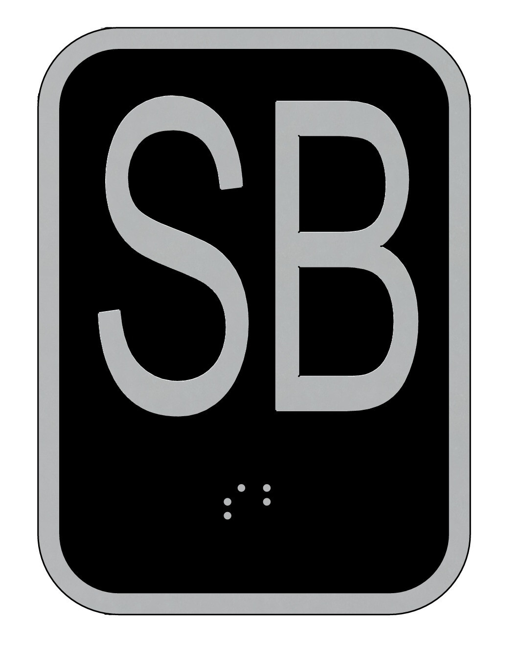 Elevator floor number SB sign – Elevator Jamb Plate SB (3×4, cast-REF24-1027