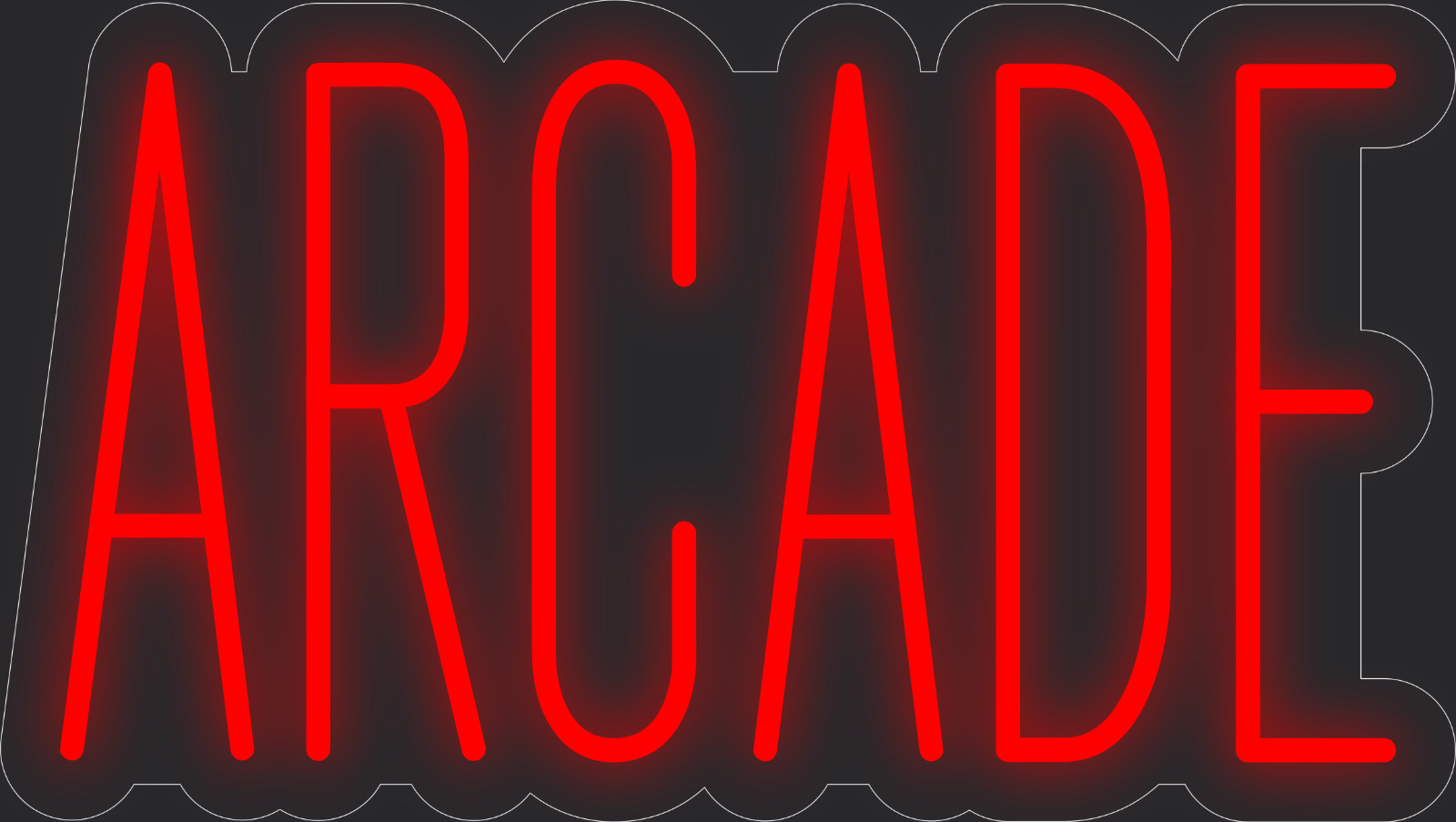 Arcade Neon LED Sign Business Wall Decor Lighted Store Sign 24 x 13 in.