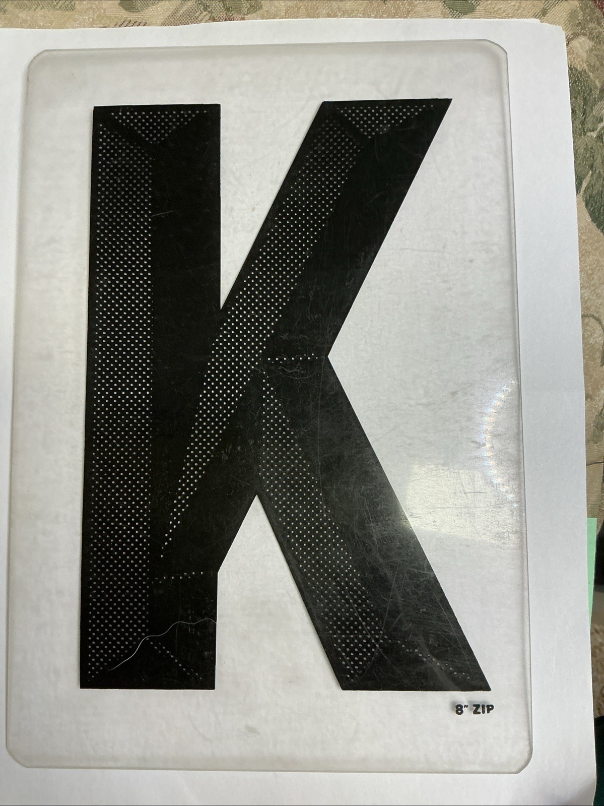 8” on 10” ZIP Letters Changeable Outdoor Signage Marquee Letter K