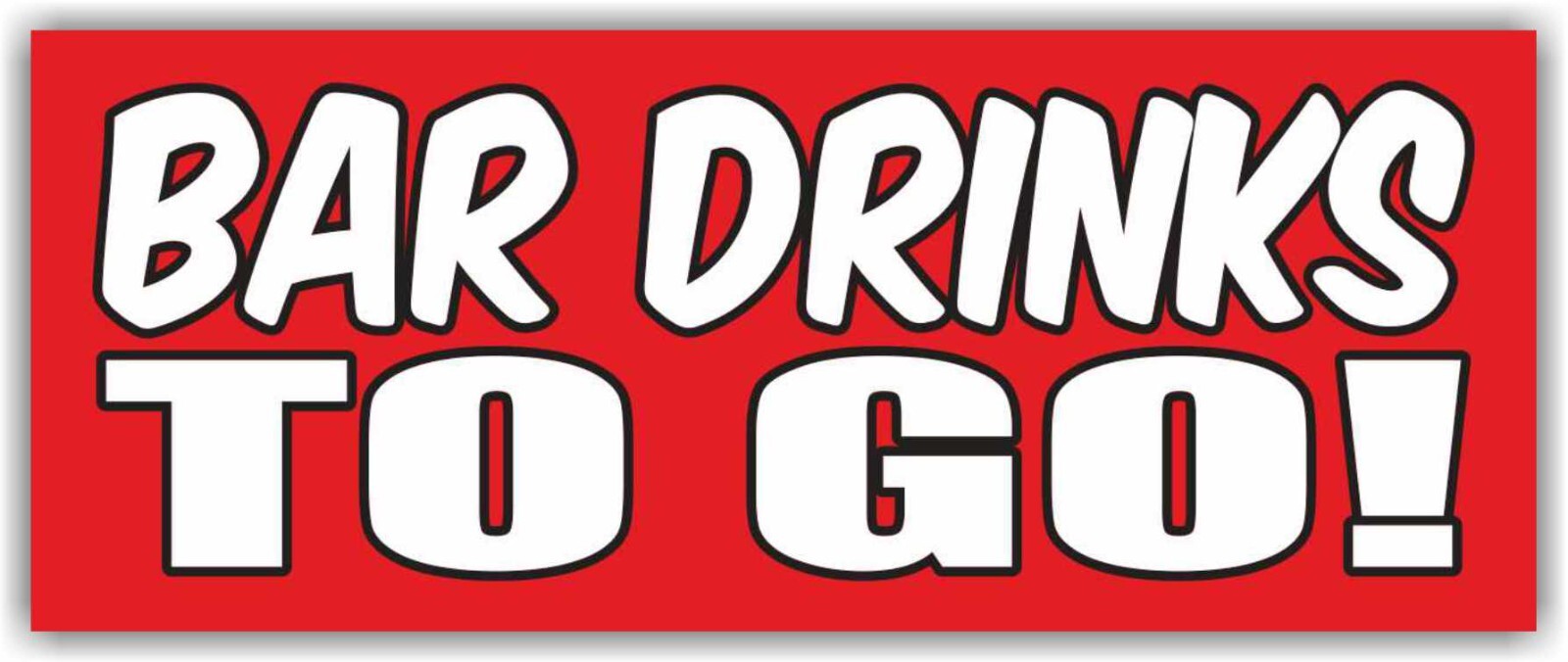 BAR DRINKS TO GO Advertising Banner Vinyl Mesh Sign Alcohol Store Cold Beer Wine