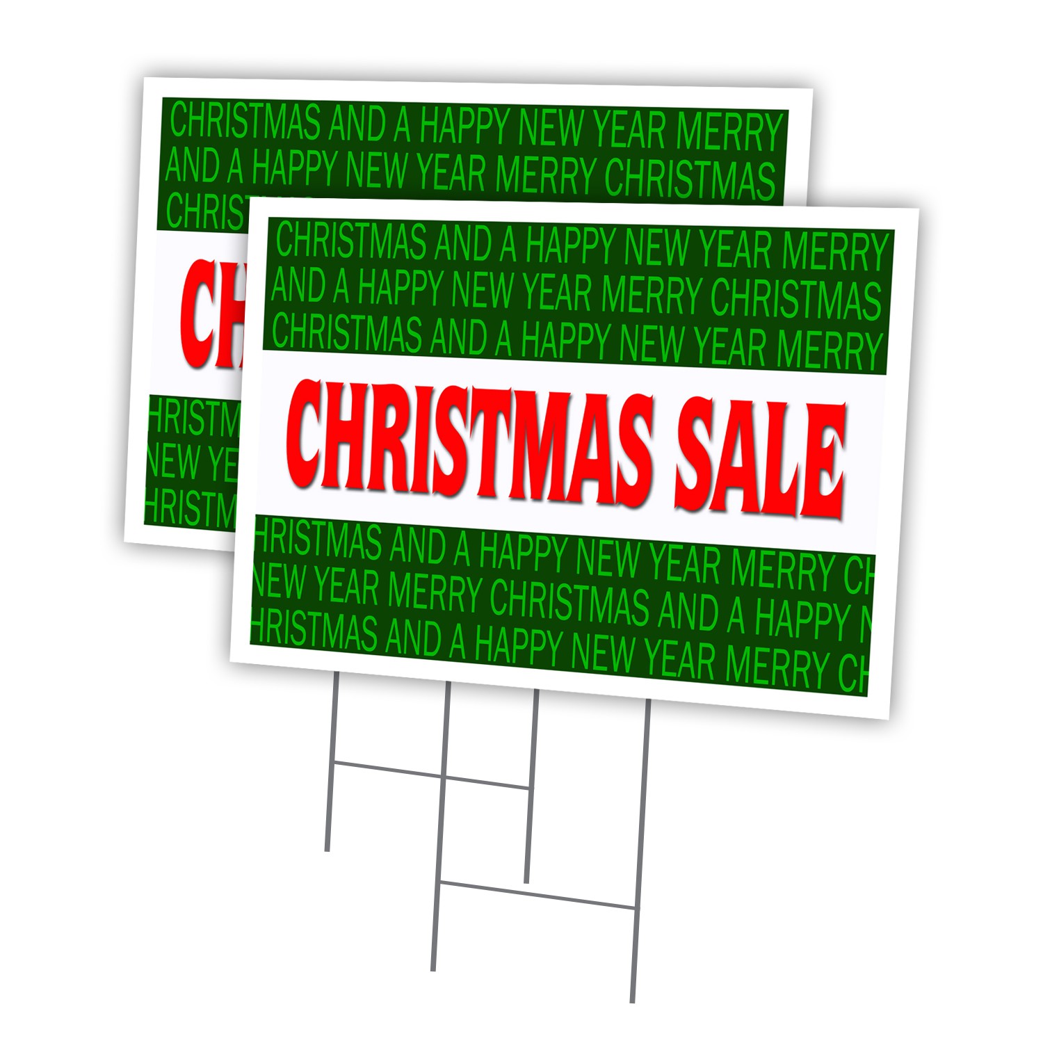Christmas Sale Multi-Pack of Yard Signs & Stake outdoor plastic coroplast window