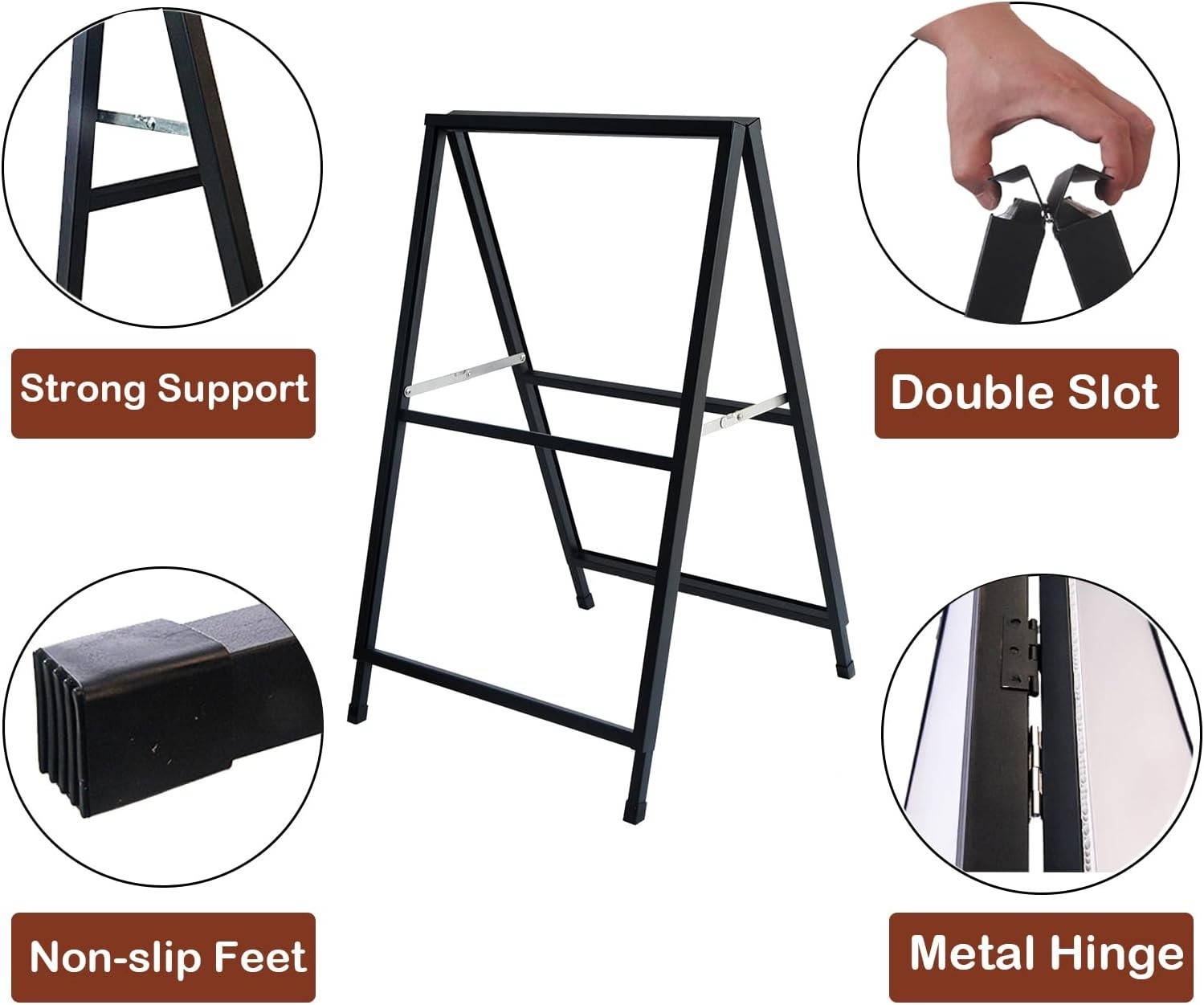 24×36 Sidewalk Sign A Frame, Heavy Duty, Includes 2 Anti-Glare