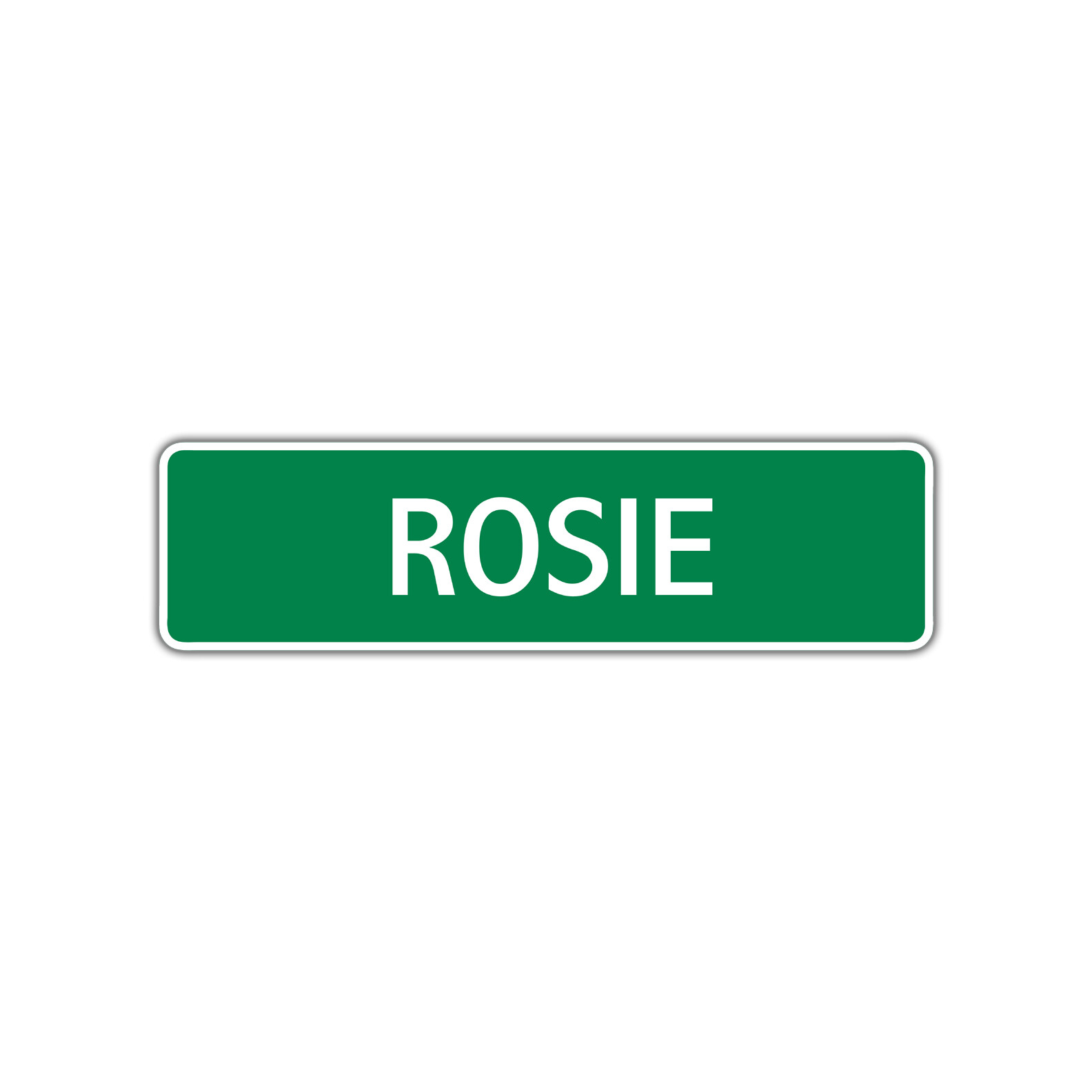 Rosie Girls Name Letter Printed Label Wall Art Decor Novelty Aluminum Metal Sign