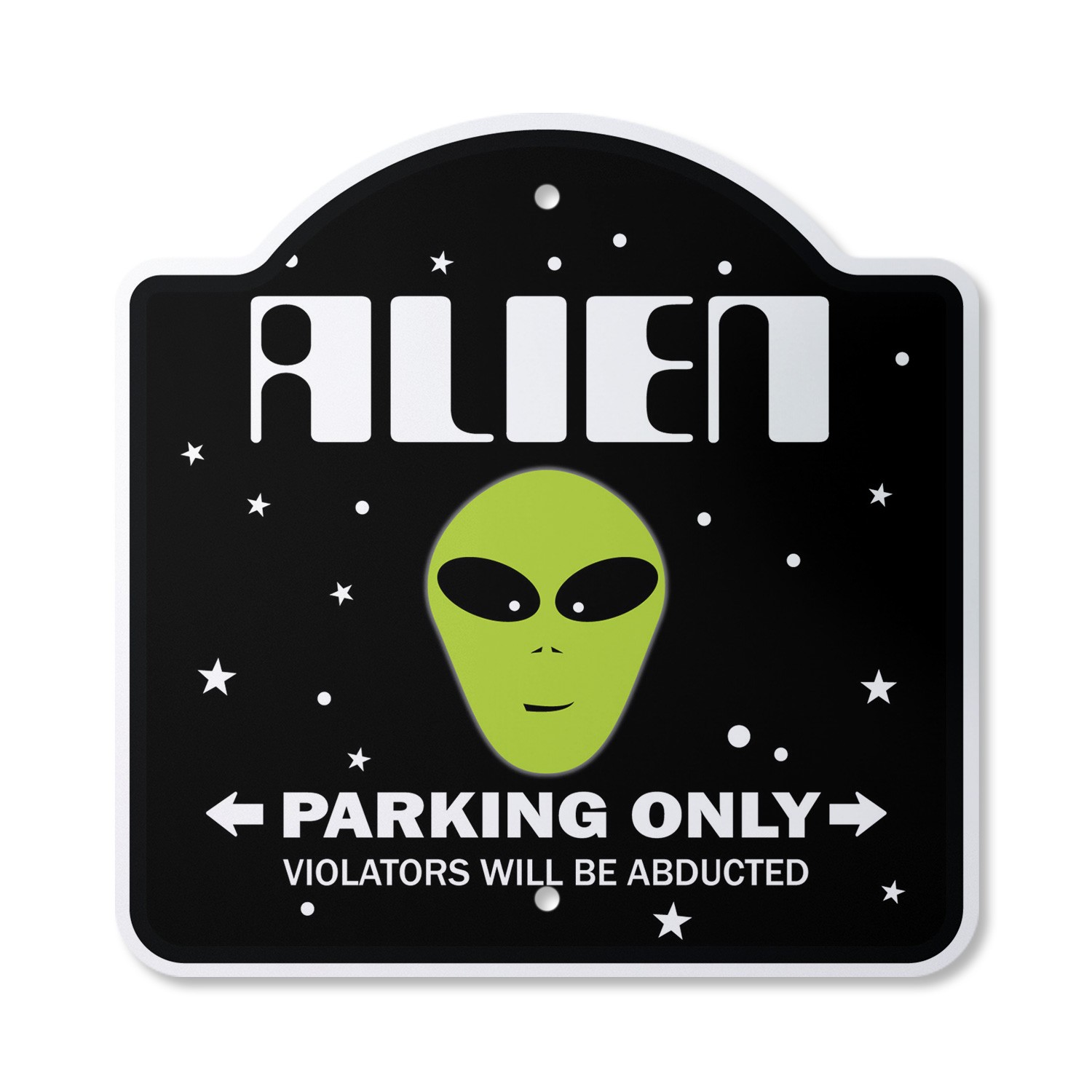 Alien Plastic Sign Parking Space Aliens UFO Area 51 Science Fiction