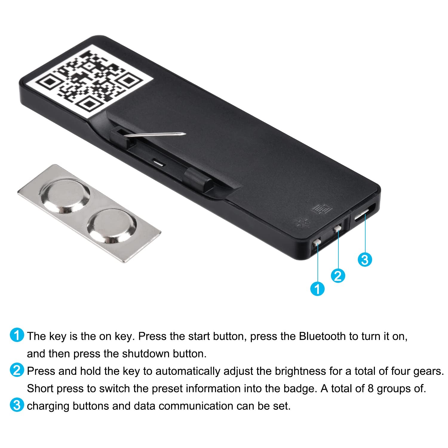 LED Name Tag, Rechargeable Wireless Bluetooth LED Name Badge Reuseable Price …