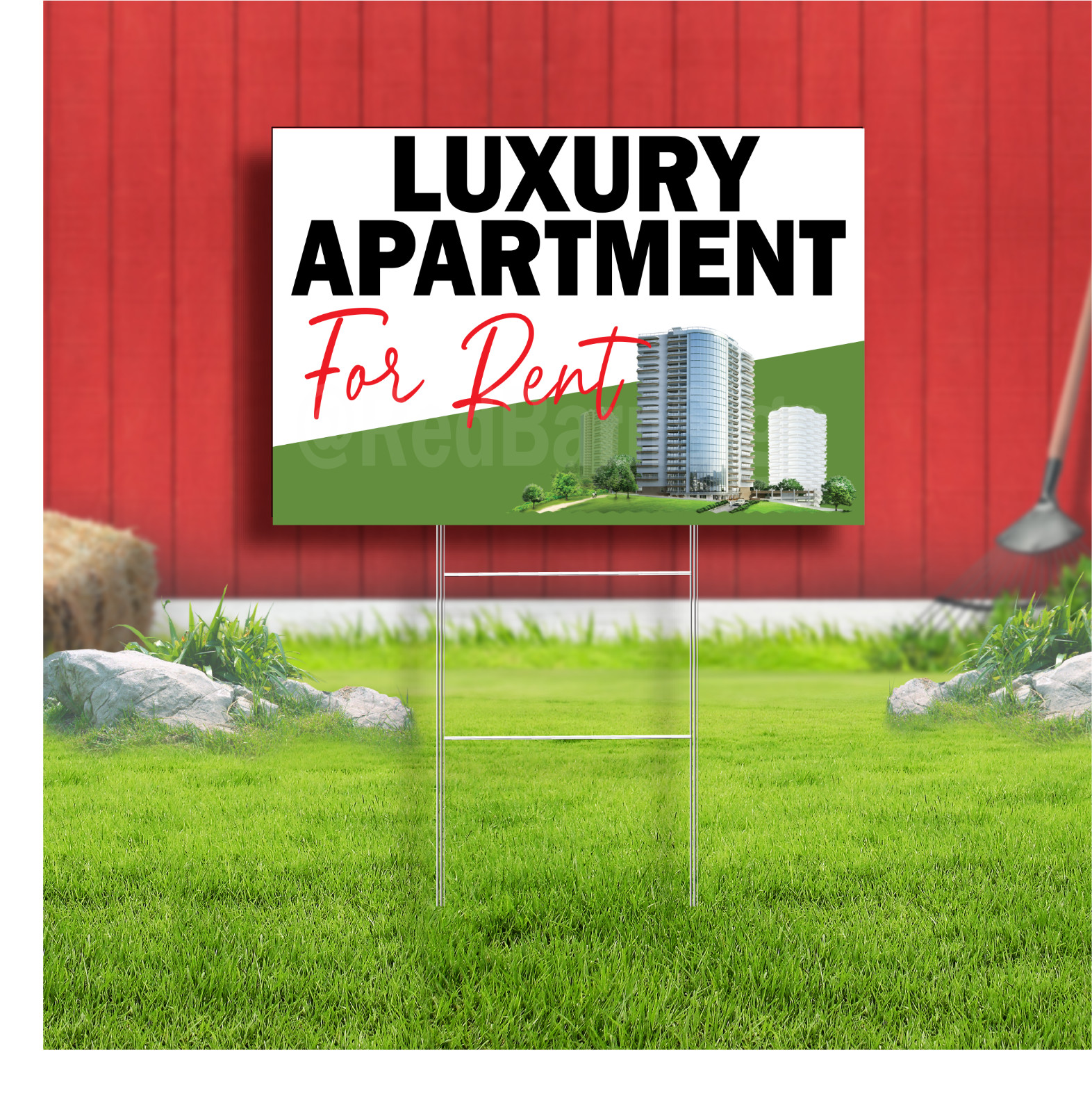 Luxury Apartment For Rent Coroplast Sign Plastic Indoor Outdoor Yard Sign