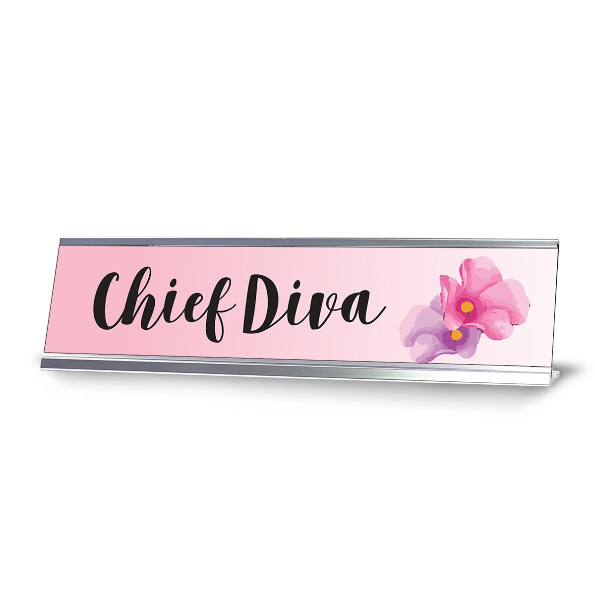 Chief Diva, Floral Designer Office Gift Desk Sign (2 x 8″)