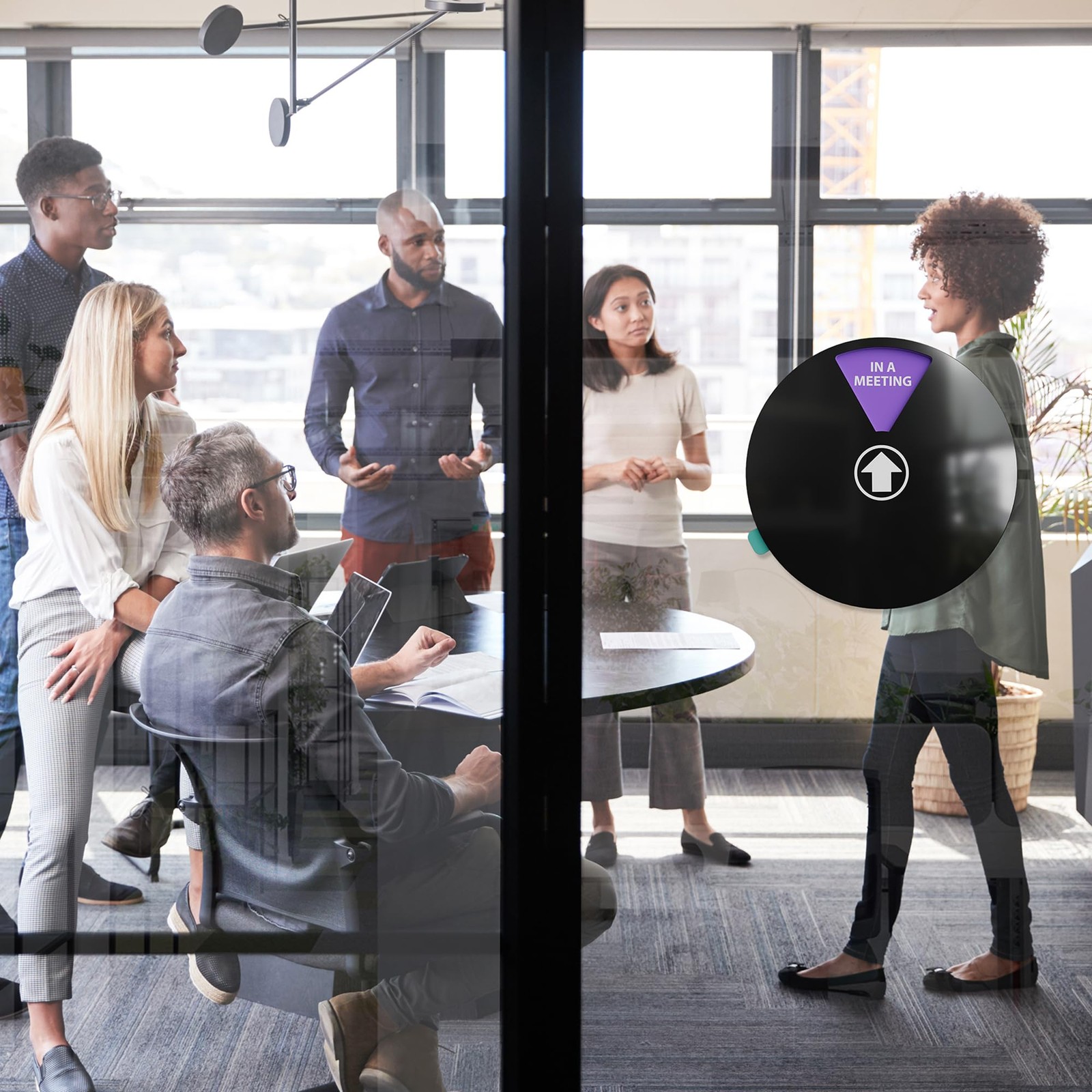 ASSURED SIGNS Out of Office Wheel for Door, Do Not Disturb Sign, 6″,10 Pack