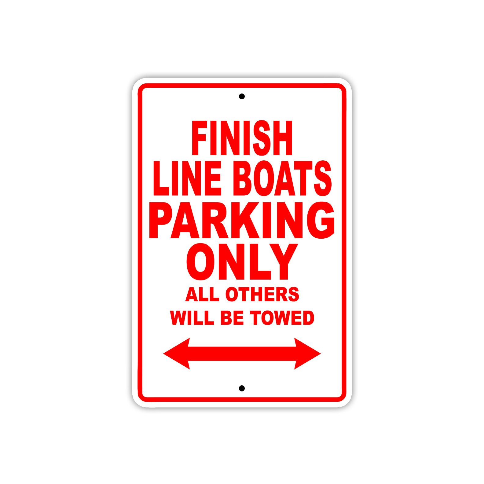 Finish Line Boats Parking Only Decor Novelty Notice Aluminum Metal Sign