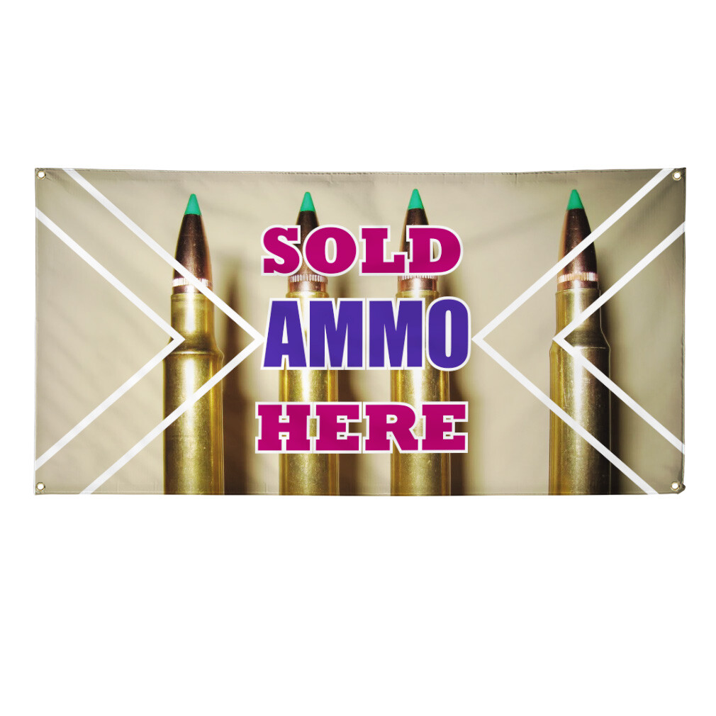 Vinyl Banner Multiple Sizes Sold Ammo Here Business Industrial & Craft Outdoor