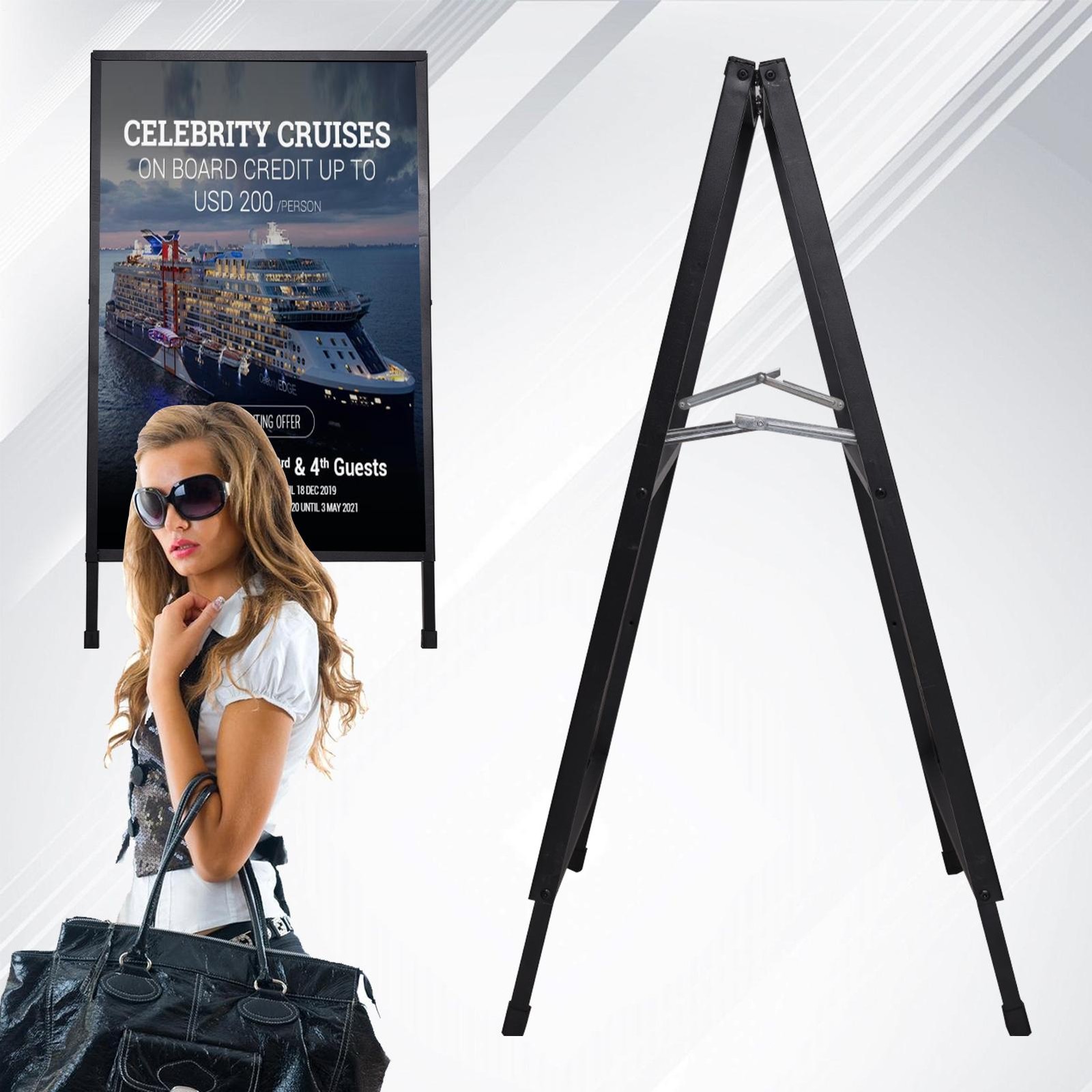 A Frame Sidewalk Sign, Heavy Duty Sandwich Board Signs 24×36 in
