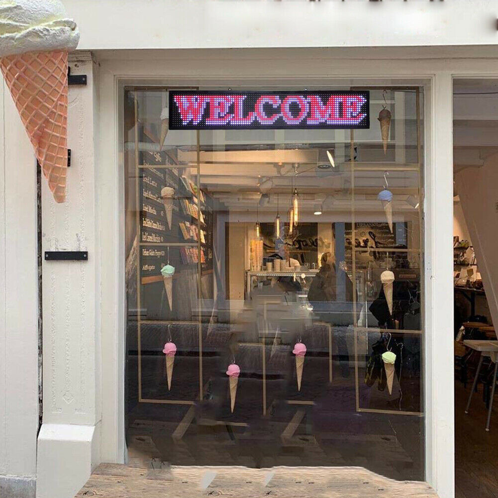 LED Sign 40″ X 8″ Scrolling Message Display Board 7 Color Programmable