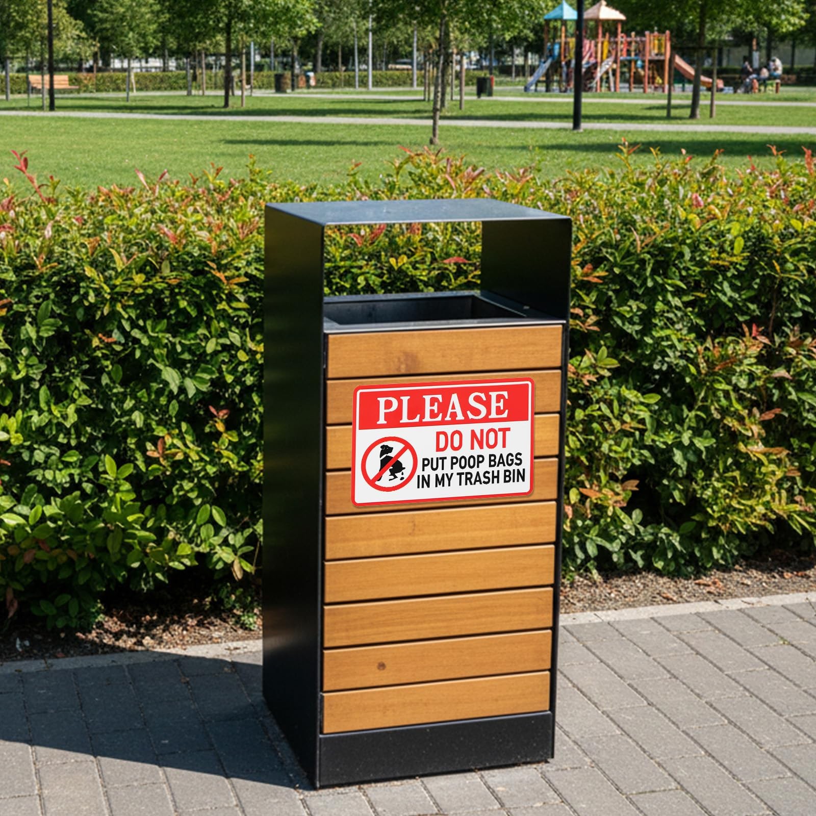 6 Pcs Please Do Not Put Poop Bags In My Trash Bin Sticks, Yard No Dog Poop St…