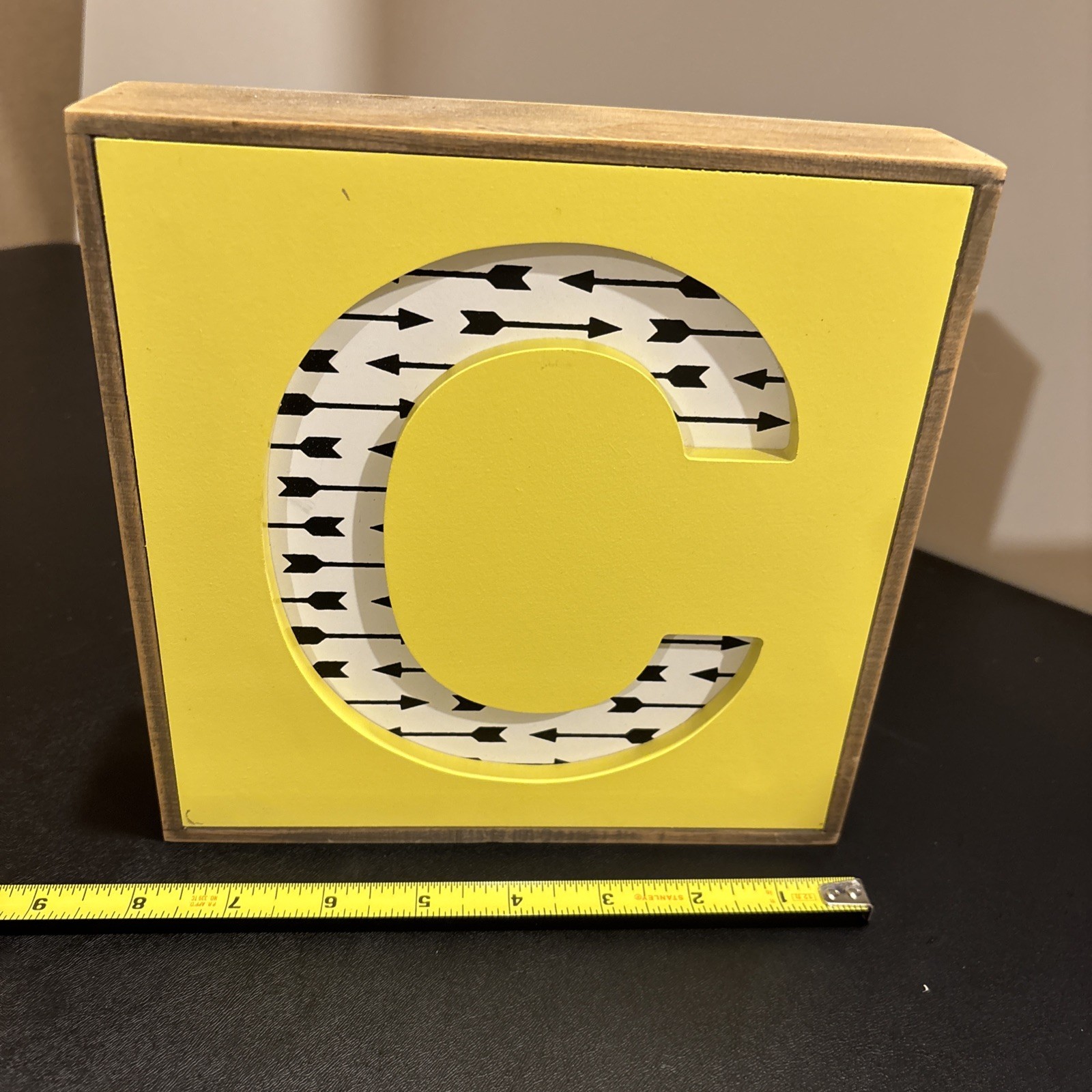 Letter “C” Wall/Room Decor 8×8 Free Stand Or Hanging Alphabet Letter “C”
