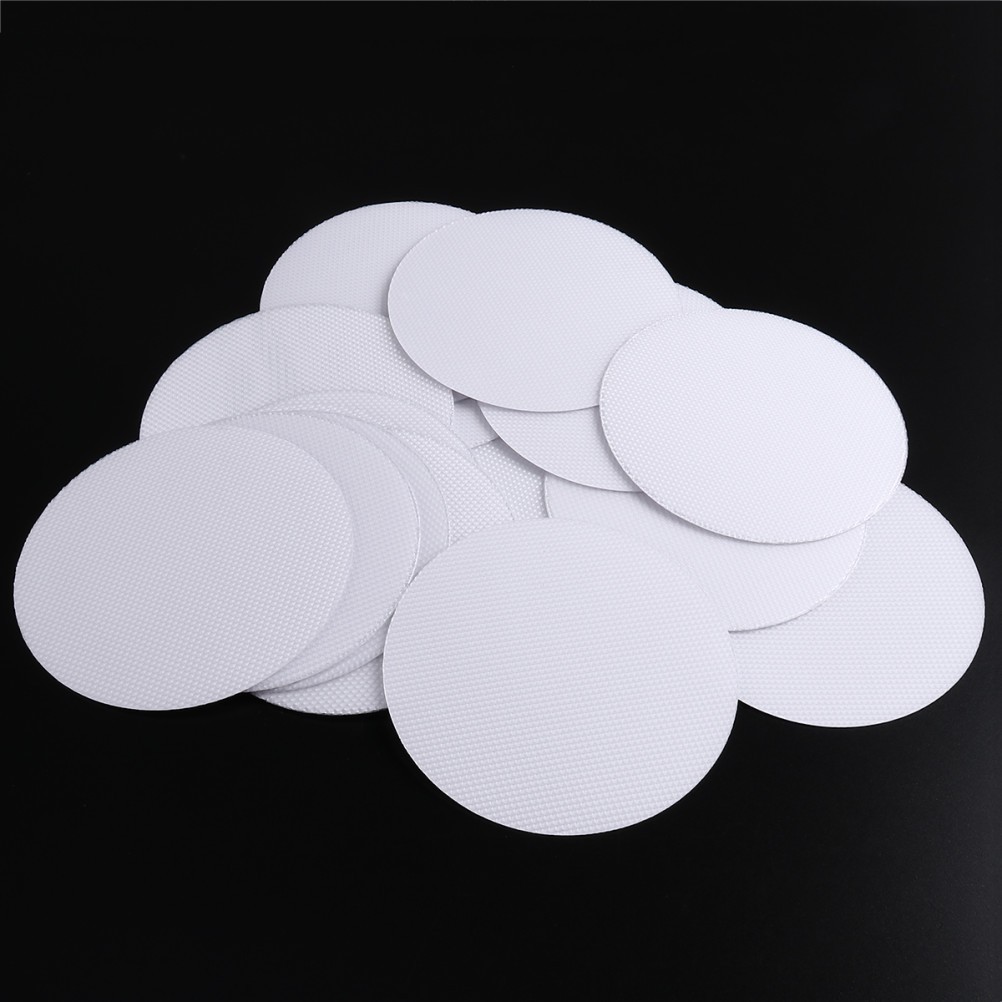 20Pcs Reusable Anti Slip Discs for Bathroom Tub White Peva Safety Stickers