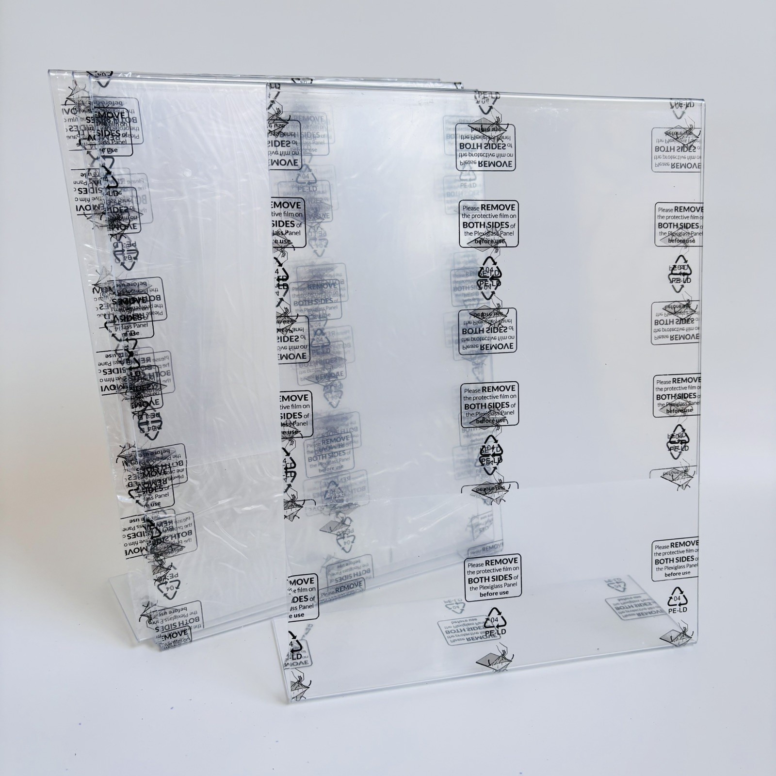 Lot Of 4 Clear Acrylic 8.5″x11″ Photo Frames Vertical Display E1-061