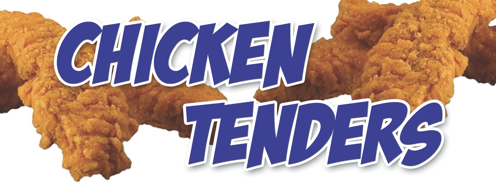 CHICKEN TENDERS Concession Decal strips sign cart trailer stand sticker
