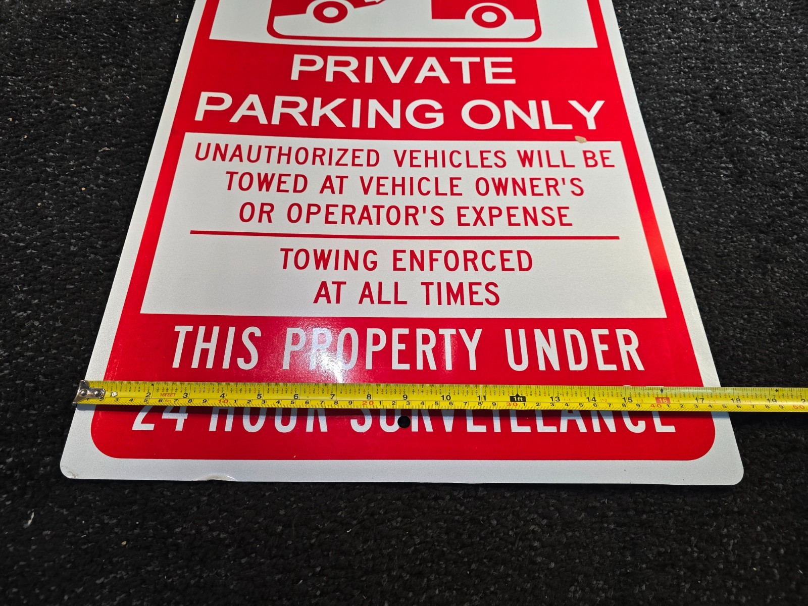 (QTY 2) Zonon 18″x24″ Private Parking Only Sign Reflective Aluminum Pre-Drilled