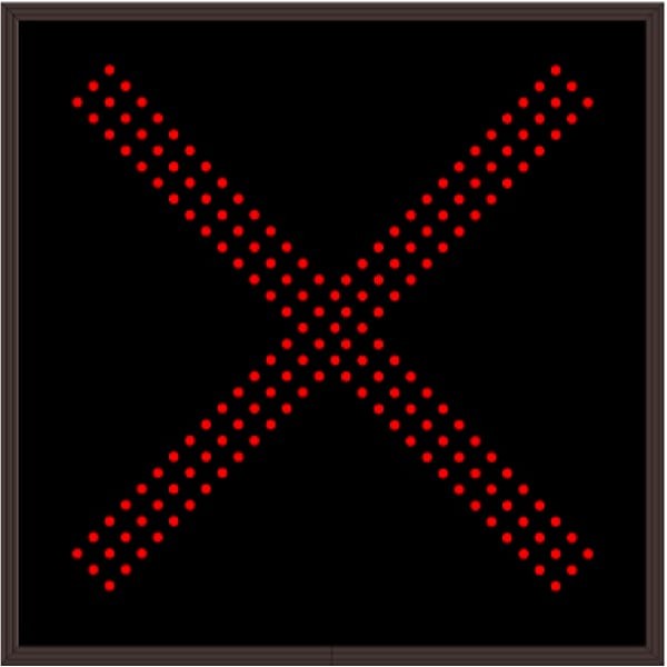 Signal-Tech 36407 TCL1818R-178TS X Outdoor Blank-out LED Direct-view Sign