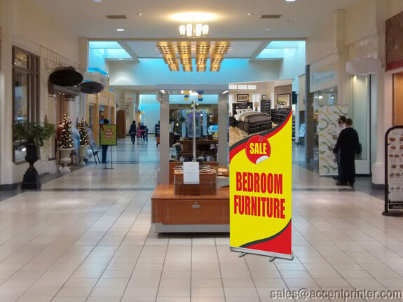 Bedroom Furniture Sale Retractable Banner with Aluminum Stand, 3’w x 6.5’h