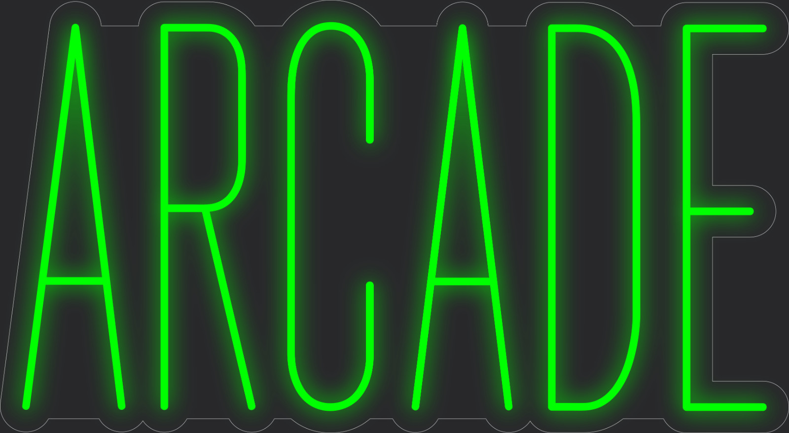 Arcade Neon LED Sign Business Wall Decor Lighted Store Sign 36 x 20 in.